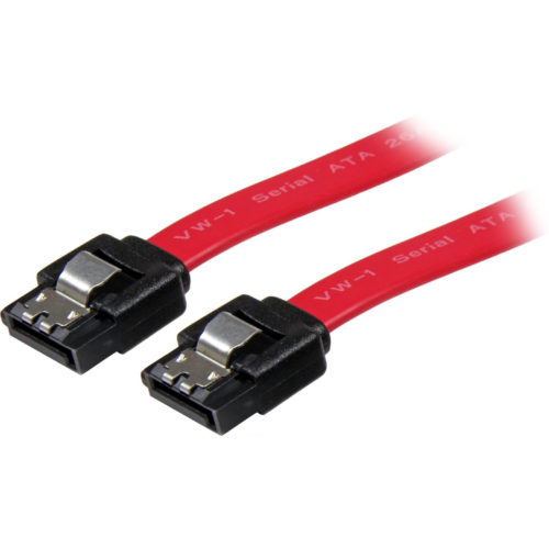 Startech .com 8in Latching SATA CableMale SATAMale SATA8Red LSATA8