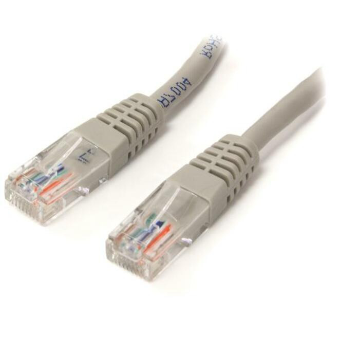 Startech .com 1 ft Gray Molded Cat5e UTP Patch CableMake Fast Ethernet network connections using this high quality Cat5e Cable, with Power… M45PATCH1GR