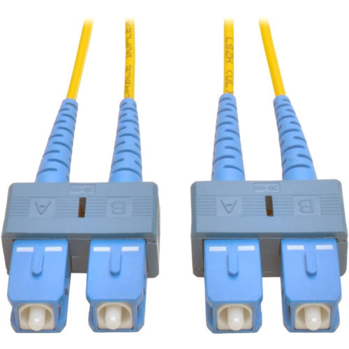 Tripp Lite 6M Duplex Singlemode 9/125 Fiber Optic Patch Cable SC/SC 20′ 20ft 6 MeterSC MaleSC Male19.69ftYellow N356-06M