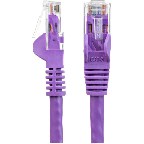 Startech .com 100ft CAT6 Ethernet CablePurple Snagless Gigabit 100W PoE UTP 650MHz Category 6 Patch Cord UL Certified Wiring/TIA100ft… N6PATCH100PL