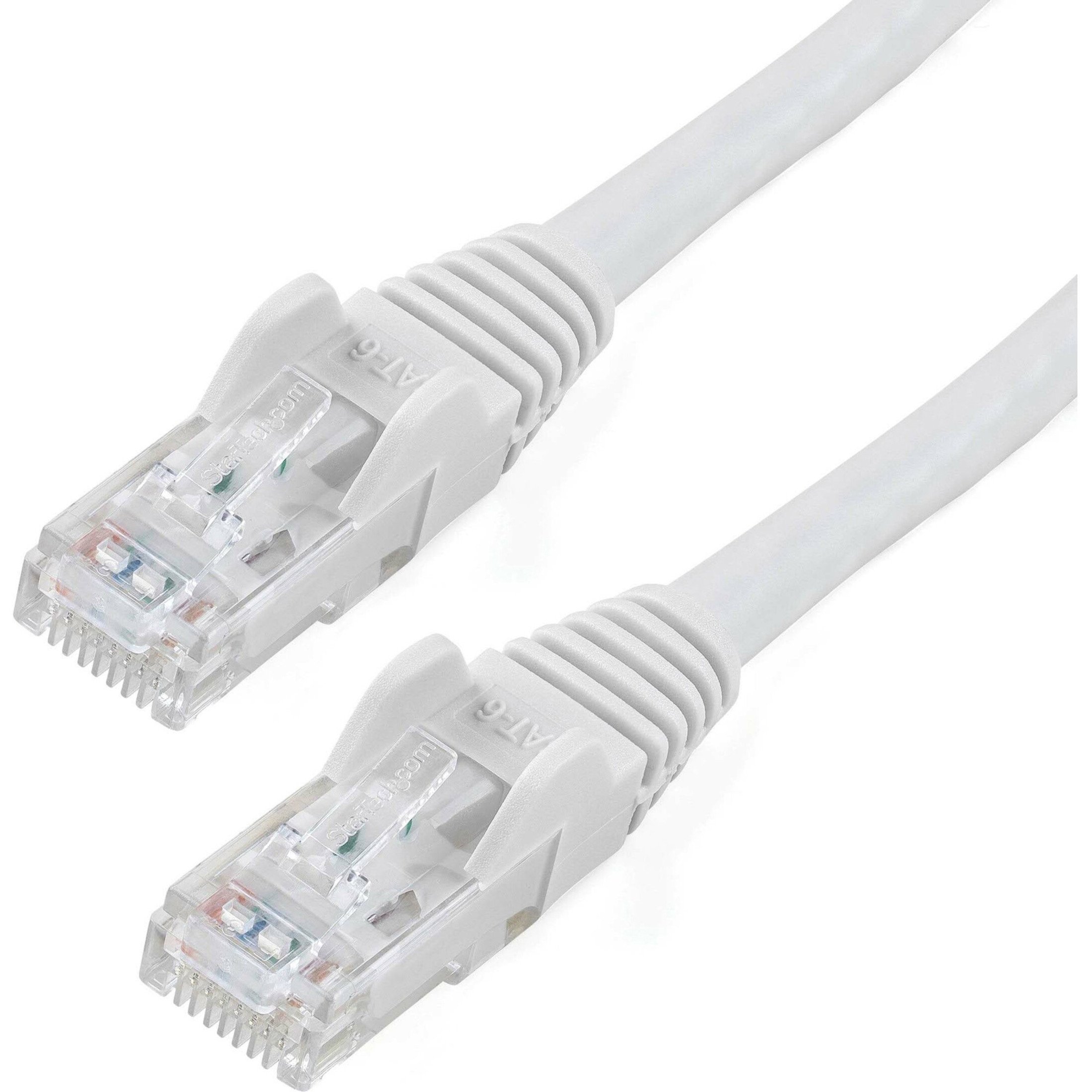 Startech .com 15ft CAT6 Ethernet CableWhite Snagless Gigabit100W PoE UTP 650MHz Category 6 Patch Cord UL Certified Wiring/TIA15ft Wh… N6PATCH15WH