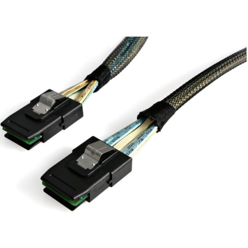 Startech .com .com 50cm Internal Mini-SAS Cable SFF-8087 To SFF-8087 & SidebandSerial Attached SCSI (SAS) internal cablewith Side… SAS878750