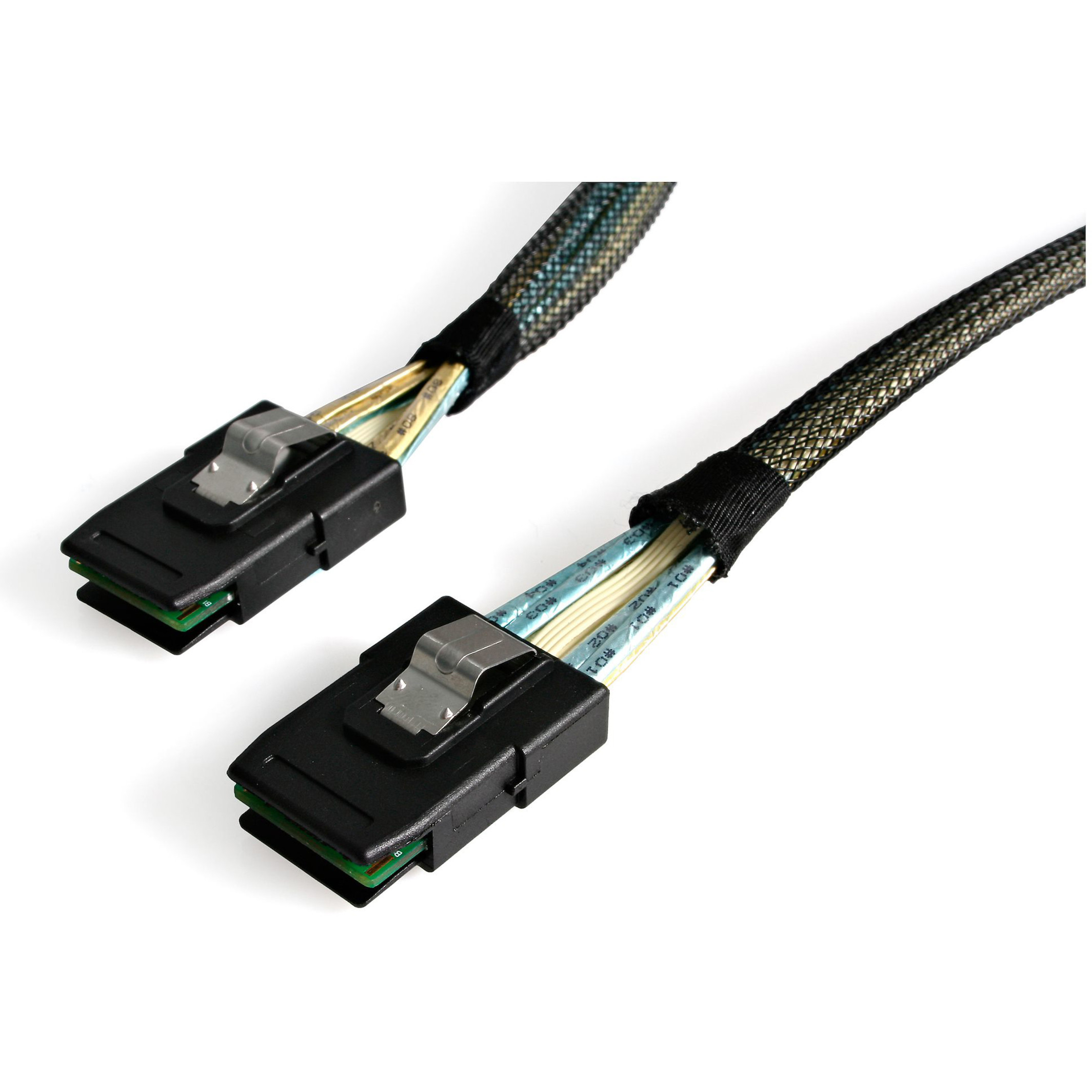 Startech .com .com 50cm Internal Mini-SAS Cable SFF-8087 To SFF-8087 & SidebandSerial Attached SCSI (SAS) internal cablewith Side… SAS878750