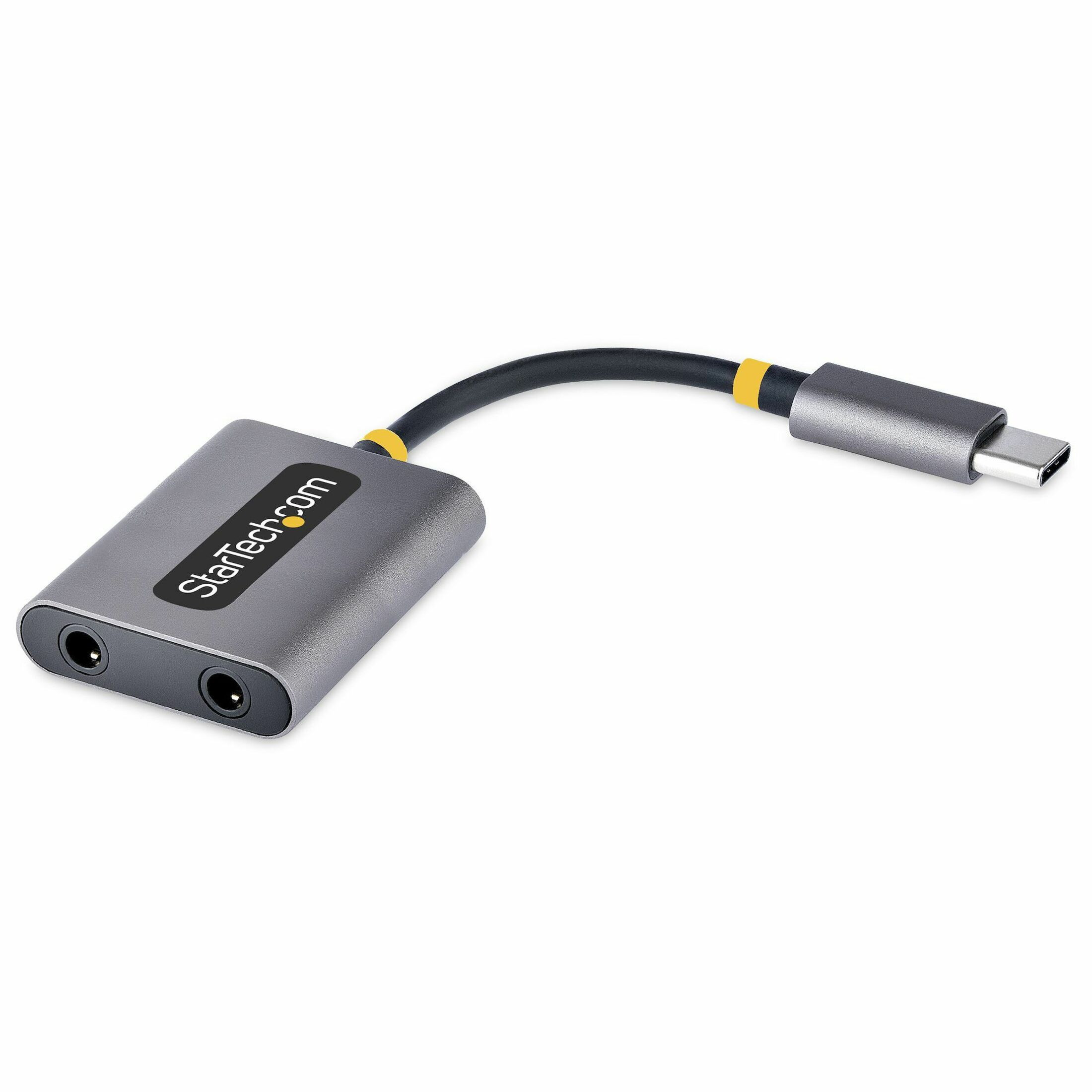 Startech .com USB-C Headphone Splitter, USB Type Dual Headset w/Mic Input, USB C to 3.5mm Audio Adapter/Earphone Dongle/Aux... USBC-AUDIO-SPLITTER - Corporate Armor