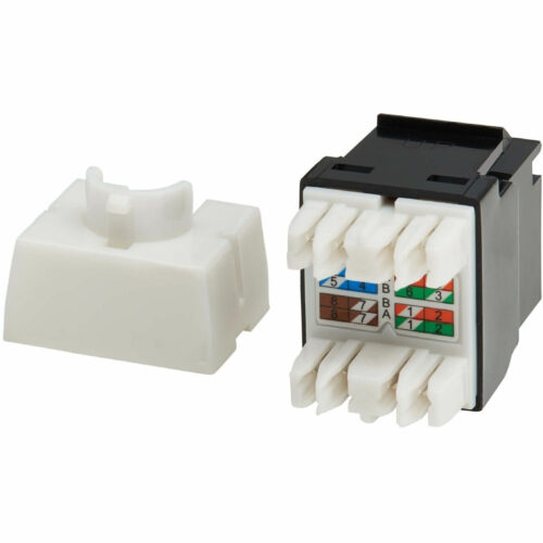 Tripp Lite Eaton   Series Cat6 Keystone Jack4PPoE Compliant, 110/Krone, 568A/B, RJ45 Ethernet, Black, TAA1 x RJ-45 KeystoneFemale… N238-001-BK-6A