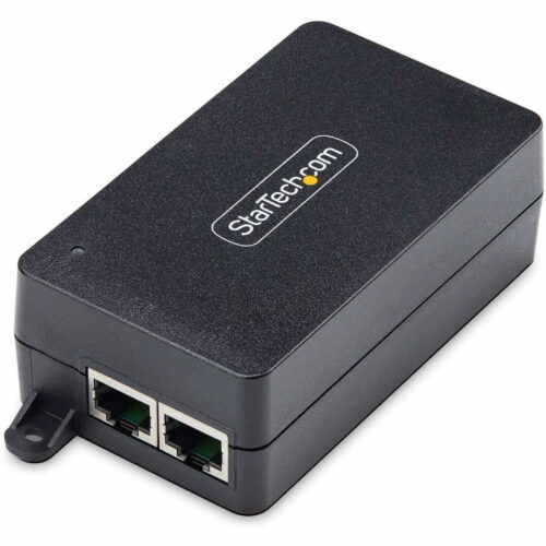Startech .com 1-Port 2.5GbE PoE+ Injector, Multi-Gigabit 10M/100M/1G/2.5G Ethernet, Midspan PoE/PoE+ (802.3af/802.3at), 30W, Unmanage… AF212C-POE-INJECTOR
