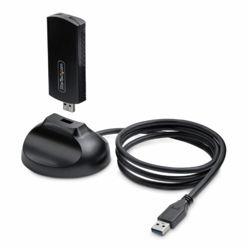 Startech .com Wi-Fi 6E USB Adapter/Dongle, For Desktop/Laptop PC, Wireless NIC Up To 2402Mbps, WiFi 2.4/5/6GHz Network, 802.11axA… AX54005A-USB-WIFI-6E