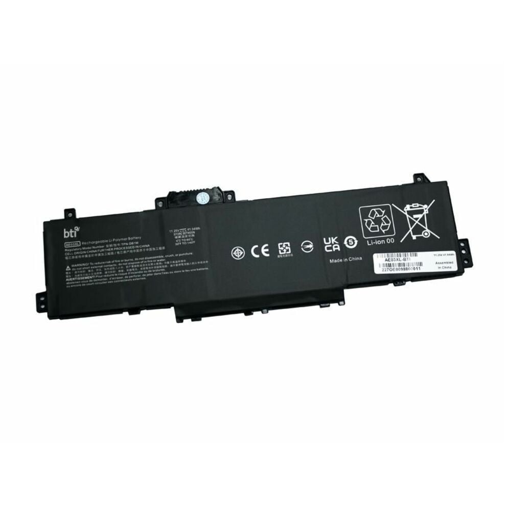 Battery Technology BTI AE03XL-BTI 11.25V 41WHR LI-ION For Notebook RechargeableProprietary  Size3650 mAh41 Wh11.25 V AE03XL-BTI