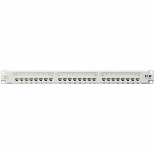 Tripp Lite series N252-P24-WH 24-Port Cat6 Patch Panel24 Port24 x RJ-451U HighCategory 6, Category 5, Category 5eTwisted P… N252-P24-WH