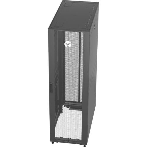 Vertiv VR Rack42U Server Rack Enclosure| 600x1200mm| 19-inch Cabinet (VR3300)2000x600x1200mm (HxWxD)| 77% perforated doors| Sides| Casters VR3300