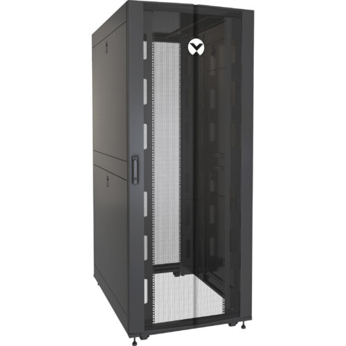 Vertiv VR Rack42U Server Rack Enclosure| 600x1200mm| 19-inch Cabinet (VR3300)2000x600x1200mm (HxWxD)| 77% perforated doors| Sides| Casters VR3300