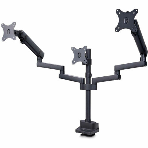 Startech .com Triple Monitor Desk Mount For Up To Three 27in Screens, VESA 75×75/100×100, Tool-Less Arm Adjustments, C-Clamp/Grommet -… 3MP2AG-MONITOR-ARM