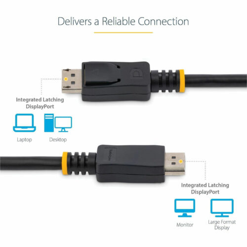 Startech .com 2m (6ft) DisplayPort 1.2 Cable, 4K x 2K UHD VESA Certified DisplayPort Cable, DP Cable/Cord for Monitor, w/ Latches2m/6.6ft VESA… DISPL2M