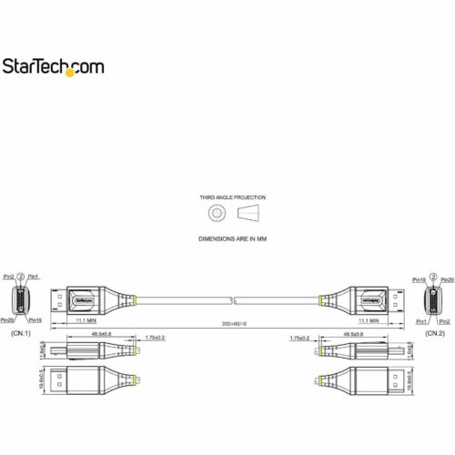 Startech .com 1ft (30cm) DisplayPort 1.4 Cable, 8K 60Hz HDR10, UHD 4K 120Hz Video, DP to DP Monitor Cord, DP 1.4 Cable, M/M1ft (30cm) Displa… DP14VMM1F