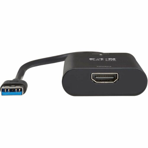 Tripp Lite Eaton   Series HDMI to USB Video Capture Adapter, 4K 60 Hz, USB 3.2 Gen 1, TAA1 x USB 3.2 (Gen 1) Type AMale1 x HDMI Dig… U444-H4K6-CAP