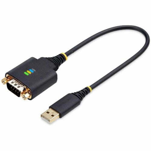 Startech .com 1ft (30cm) USB to Serial Adapter Cable, COM Retention, FTDI, DB9 RS232, Interchangeable DB9 Nuts/Screws, Windows/macOS/Li… 1P1FFC-USB-SERIAL