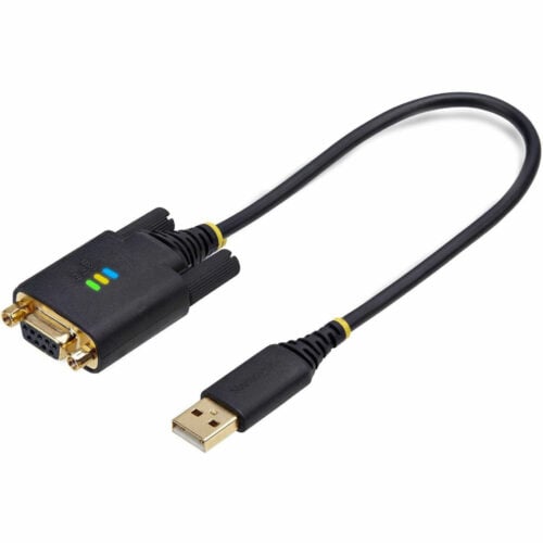 Startech .com 1ft/30cm USB to Null Modem Serial Adapter Cable, COM Retention, FTDI, RS232, Changeable DB9 Nuts/Screws, Windows/macOS/L… 1P1FFCN-USB-SERIAL