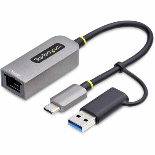 Startech .com 2.5GbE USB-C to Ethernet Adapter with USB-A Converter, NBASE-T NIC, USB 3.0 Type-C 2.5/1G Multi Speed Network, USB 3.1… U2GA-USB-C-ETHERNET