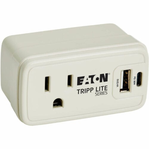 Tripp Lite Eaton   Series Power It! 1-Outlet Universal Travel Charger and Power Strip5-15R Outlet, USB-C and USB-A Ports, 32W PD Charging, 5-15… SK10C32