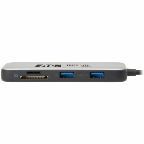 Tripp Lite Eaton   Series USB-C Multiport Adapter4K 60 Hz HDMI, USB 3.2 Gen 2 Hub Ports, Memory Card Slots, 100W PD Charging, HDR, HDCP… U444-06N-H4MUC3