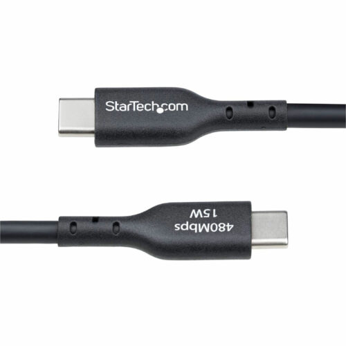 Startech .com 10ft (3m) USB-A to USB-C Charging Cable, Charge & Sync, 3A, USB 2.0, TPE JacketBlack USB Charging CordUSB-A to USB-C Cha… USB2AC10FBKE