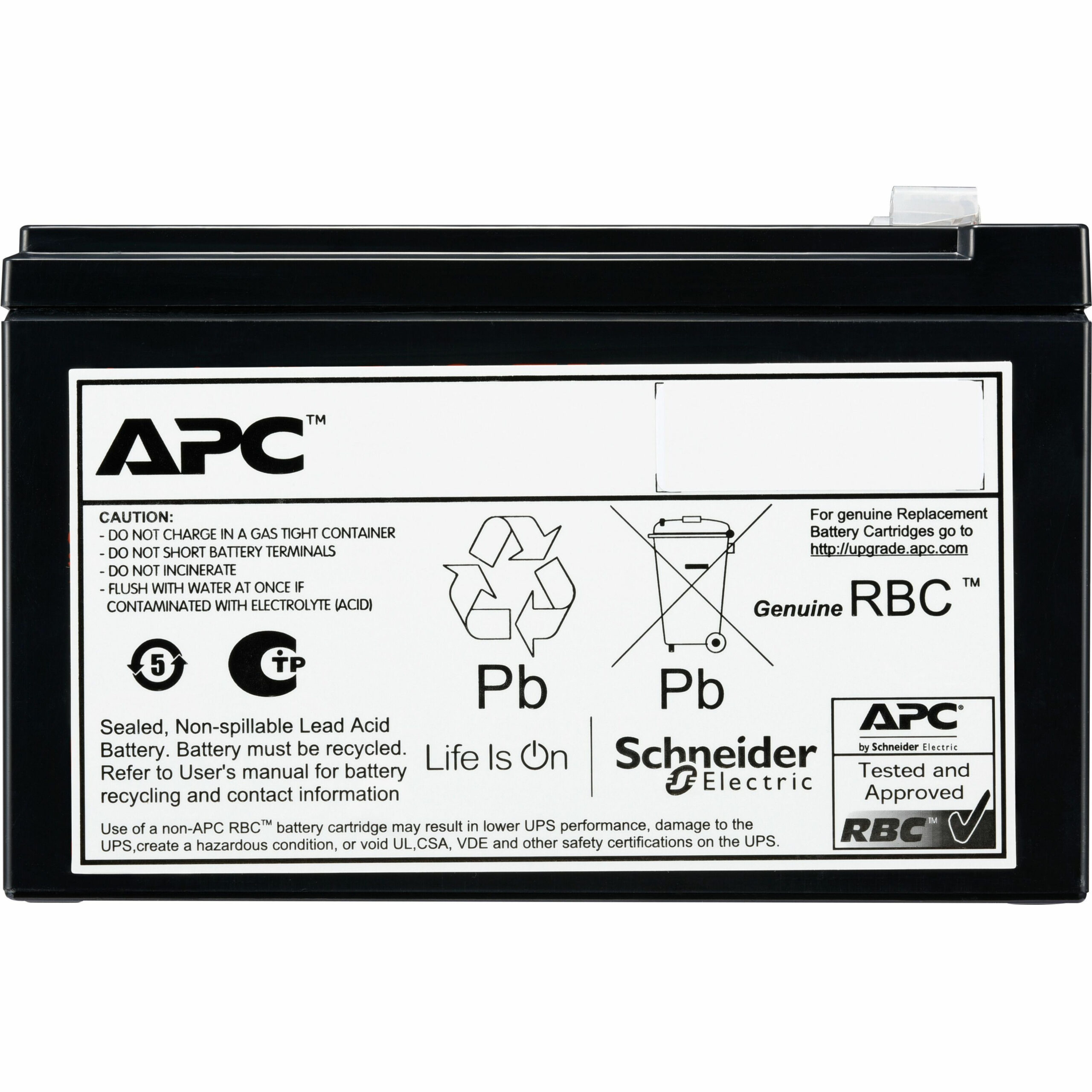 APC by Schneider Electric Battery Cabinet9000 mAh72 V DCSealed Lead Acid (VRLA)Valve-regulated RBCV205