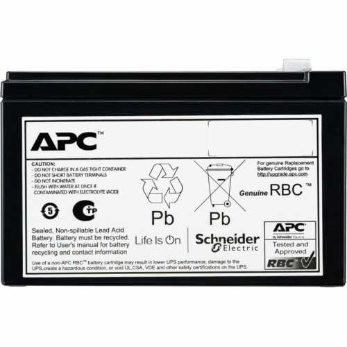 APC by Schneider Electric Battery Cabinet9000 mAh72 V DCSealed Lead Acid (VRLA)Valve-regulated RBCV205