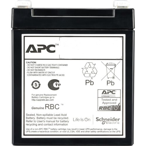 APC by Schneider Electric Battery Unit6000 mAh12 V DCSealed Lead Acid (VRLA)Sealed/Spill Proof Minimum Battery Life5… RBCV211