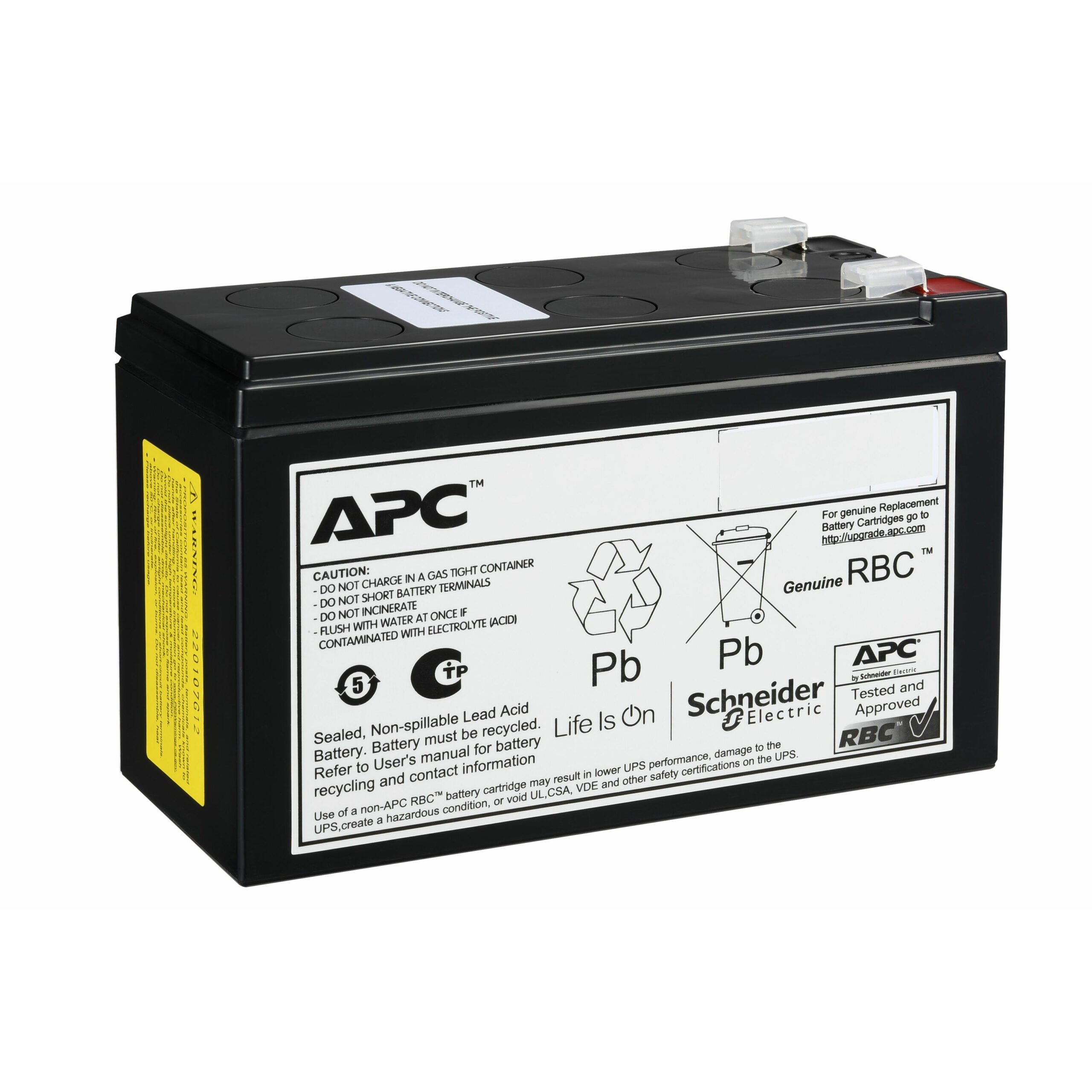 APC by Schneider Electric Battery Unit9000 mAh12 V DCSealed Lead Acid (VRLA)Sealed/Spill Proof Minimum Battery Life5… RBCV212