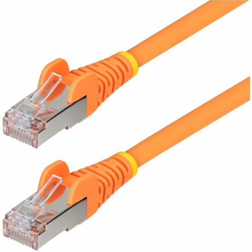 Startech .com 6in Orange CAT6a Ethernet Cable, Snagless RJ45, 10G, 100W PoE, S/FTP, LSZH, 27AWG Pure Copper, 500MHz, Shielded Networ… NLOR-6IN-CAT6A-PATCH