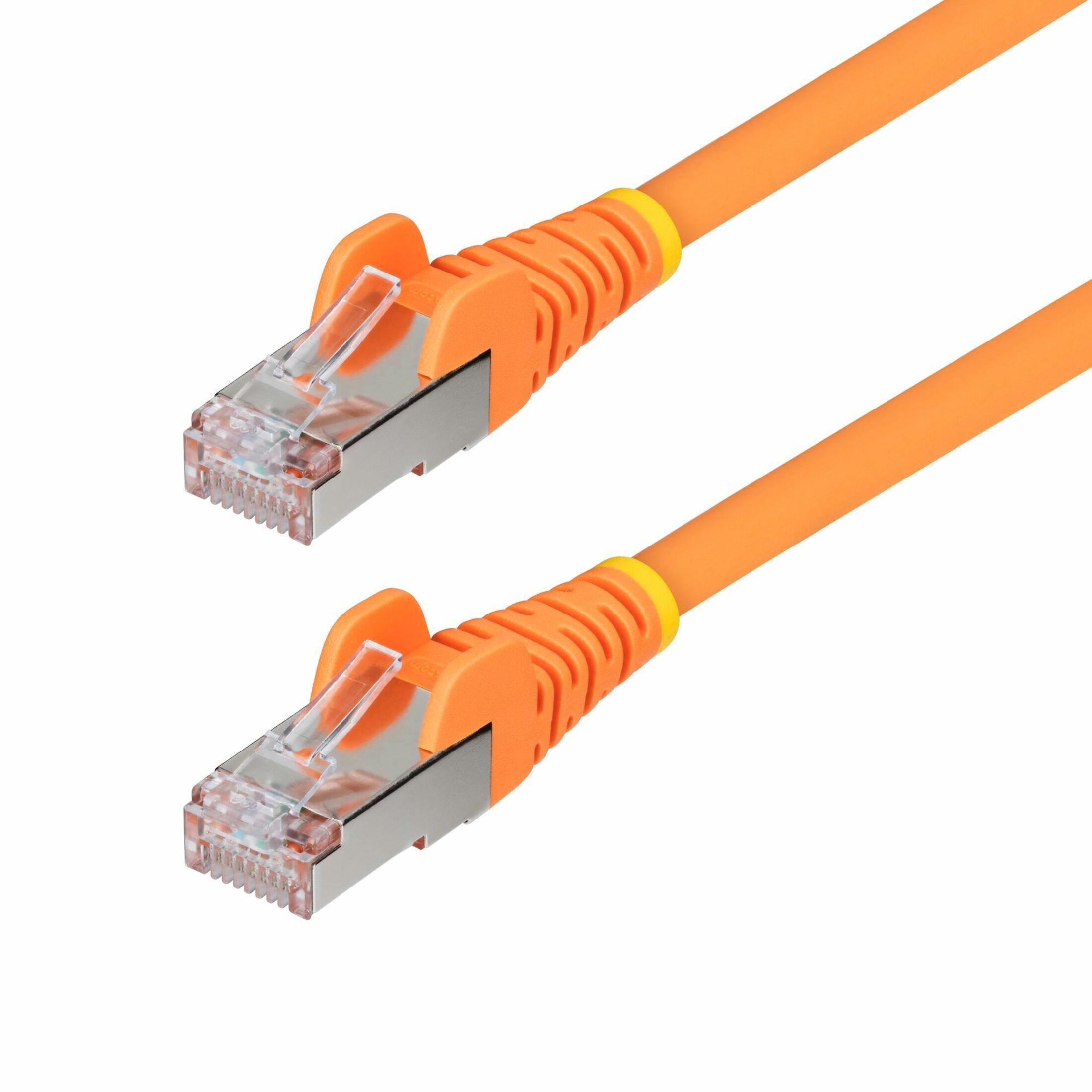 Startech .com 6in Orange CAT6a Ethernet Cable, Snagless RJ45, 10G, 100W PoE, S/FTP, LSZH, 27AWG Pure Copper, 500MHz, Shielded Networ… NLOR-6IN-CAT6A-PATCH