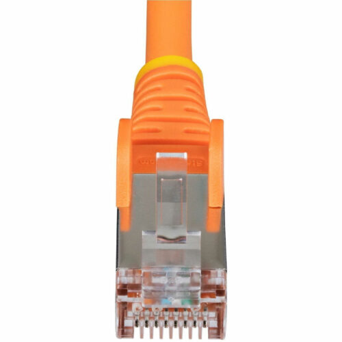 Startech .com 6in Orange CAT6a Ethernet Cable, Snagless RJ45, 10G, 100W PoE, S/FTP, LSZH, 27AWG Pure Copper, 500MHz, Shielded Networ… NLOR-6IN-CAT6A-PATCH