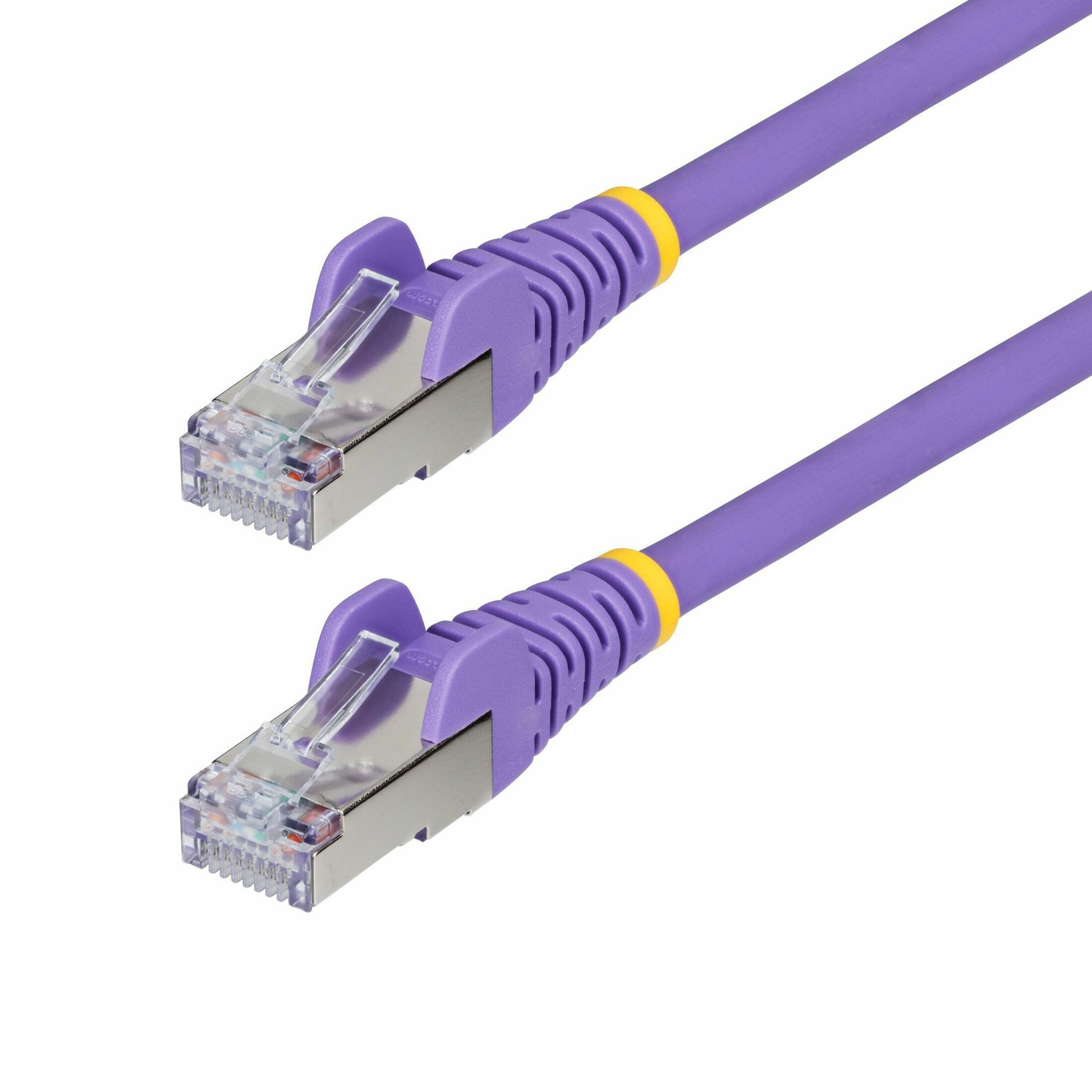 Startech .com 6in Purple CAT6a Ethernet Cable, Snagless RJ45, 10G, 100W PoE, S/FTP, LSZH, 27AWG Pure Copper, 500MHz, Shielded Networ… NLPL-6IN-CAT6A-PATCH