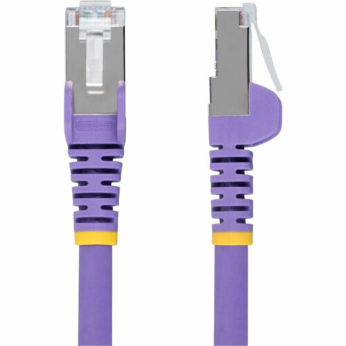 Startech .com 6in Purple CAT6a Ethernet Cable, Snagless RJ45, 10G, 100W PoE, S/FTP, LSZH, 27AWG Pure Copper, 500MHz, Shielded Networ… NLPL-6IN-CAT6A-PATCH