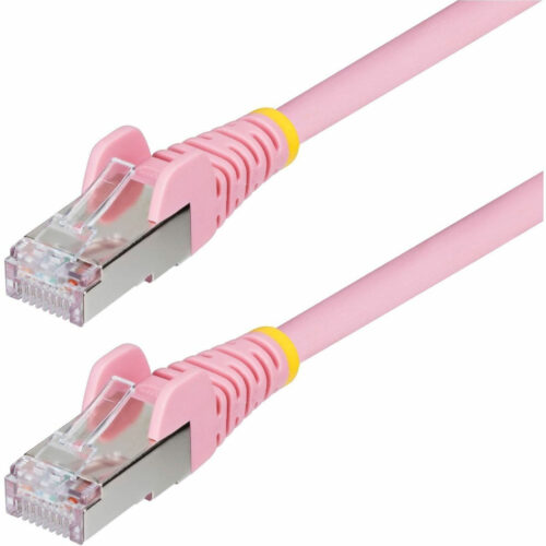 Startech .com 6in Pink CAT6a Ethernet Cable, Snagless RJ45, 10G, 100W PoE, S/FTP, LSZH, 27AWG Pure Copper, 500MHz, Shielded Network… NLPN-6IN-CAT6A-PATCH