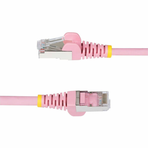 Startech .com 6in Pink CAT6a Ethernet Cable, Snagless RJ45, 10G, 100W PoE, S/FTP, LSZH, 27AWG Pure Copper, 500MHz, Shielded Network… NLPN-6IN-CAT6A-PATCH