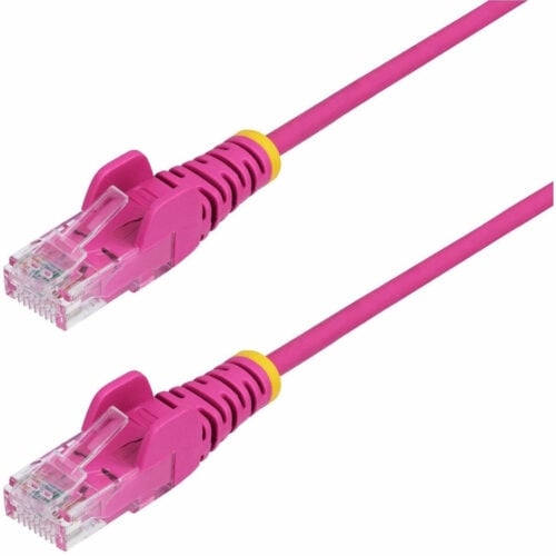 Startech .com 6ft Pink Slim CAT6 Ethernet Cable, Slim Snagless RJ45, UTP, LSZH, 28AWG Bare Copper, Slim Network Patch Cord, Fluke TestedSlim… N6PAT6PKS