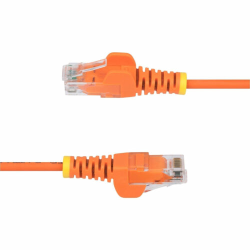 Startech .com 2ft Orange Slim CAT6 Ethernet Cable, Slim Snagless RJ45, UTP, LSZH, 28AWG Bare Copper, Slim Network Patch Cord, Fluke TestedSl… N6PAT2ORS