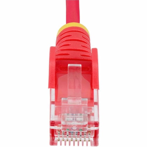 Startech .com 2ft Red Slim CAT6 Ethernet Cable, Slim Snagless RJ45, UTP, LSZH, 28AWG Bare Copper, Slim Network Patch Cord, Fluke TestedSlim… N6PAT2RDS